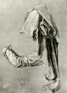 Draperiestudie voor een apostel door Albrecht Dürer